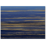 Blue Marbling yellow lines Right Angle Felt Rugs - LeobonZone