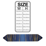 Blue Marbling yellow lines Table Runner Place Mats Sharp Angle - LeobonZone