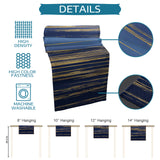 Blue Marbling yellow lines Table Runner Place Mats - LeobonZone