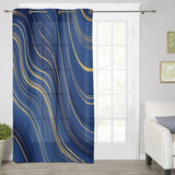 Marbling Abstract blue background window curtains