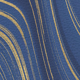 Marbling Abstract blue background Leather Doormat - LeobonZone