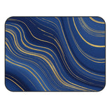 Marbling Abstract blue background Sponge Rillet Rubber Rugs - LeobonZone