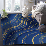 Marbling Abstract blue background Right Angle Felt Rugs - LeobonZone