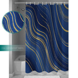 Marbling Abstract blue background Waterproof Durable Shower Curtain - LeobonZone