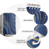 Marbling Abstract blue background Waterproof Durable Shower Curtain - LeobonZone