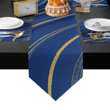 Marbling Abstract blue background Table Flag And Table Mat Suit Sharp angle - LeobonZone