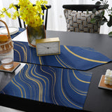 Marbling Abstract blue background Table Flag And Table Mat Suit Sharp angle - LeobonZone