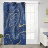 Round marbling Abstract blue background window curtains