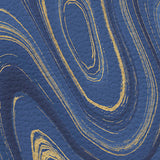 Round marbling Abstract blue background Leather Doormat - LeobonZone