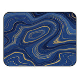Round marbling Abstract blue background Sponge Rillet Rubber Rugs - LeobonZone