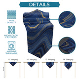 Round marbling Abstract blue background Table Runner Place Mats Sharp Angle - LeobonZone