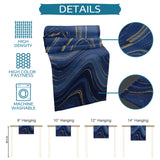 Round marbling Abstract blue background Table Runner Place Mats - LeobonZone