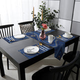Round marbling Abstract blue background Table Flag And Table Mat Suit Sharp angle - LeobonZone