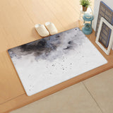 Black Marble light color pattern stone Leather Doormat - LeobonZone