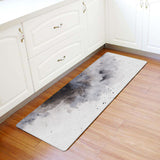 Black Marble light color pattern stone Leather Doormat - LeobonZone