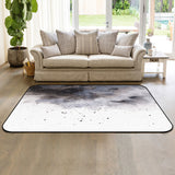 Black Marble light color pattern stone Sponge Rillet Rubber Rugs - LeobonZone