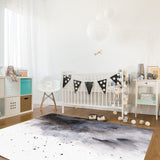 Black Marble light color pattern stone Right Angle Felt Rugs - LeobonZone