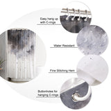 Black Marble light color pattern stone Waterproof Durable Shower Curtain - LeobonZone