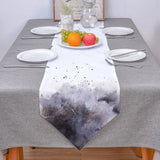Black Marble light color pattern stone Table Runner Place Mats Sharp Angle - LeobonZone