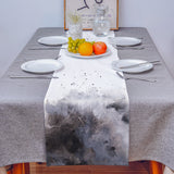 Black Marble light color pattern stone Table Runner Place Mats - LeobonZone