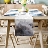 Black Marble light color pattern stone Table Runner Place Mats - LeobonZone
