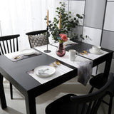 Black Marble light color pattern stone Table Flag And Table Mat Suit Sharp angle - LeobonZone