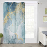 Blue Marble light color pattern stone window curtains - LeobonZone