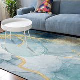 Blue Marble light color pattern stone Sponge Rillet Rubber Rugs - LeobonZone