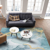 Blue Marble light color pattern stone Right Angle Felt Rugs - LeobonZone