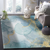 Blue Marble light color pattern stone Right Angle Felt Rugs