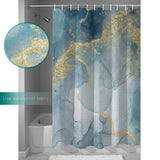 Blue Marble light color pattern stone Waterproof Durable Shower Curtain - LeobonZone
