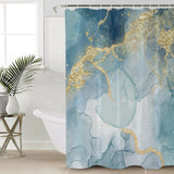 Blue Marble light color pattern stone Waterproof Durable Shower Curtain - LeobonZone