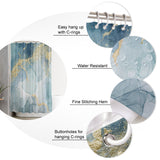 Blue Marble light color pattern stone Waterproof Durable Shower Curtain - LeobonZone
