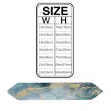 Blue Marble light color pattern stone Table Runner Place Mats Sharp Angle - LeobonZone