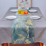 Blue Marble light color pattern stone Table Runner Place Mats - LeobonZone