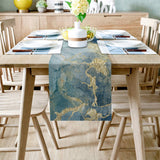 Blue Marble light color pattern stone Table Runner Place Mats - LeobonZone