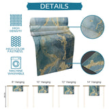Blue Marble light color pattern stone Table Runner Place Mats - LeobonZone