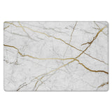 Grey Marble line texture Leather Doormat - LeobonZone