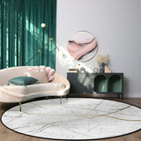 Grey Marble line texture Circular Felt Rugs - LeobonZone