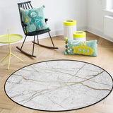 Grey Marble line texture Circular Felt Rugs - LeobonZone
