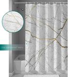 Grey Marble line texture Waterproof Durable Shower Curtain - LeobonZone