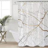 Grey Marble line texture Waterproof Durable Shower Curtain - LeobonZone