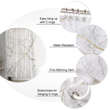 Grey Marble line texture Waterproof Durable Shower Curtain - LeobonZone