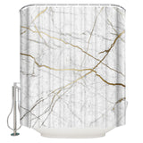 Grey Marble line texture Waterproof Durable Shower Curtain - LeobonZone