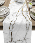 Grey Marble line texture Table Runner Place Mats - LeobonZone