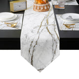 Grey Marble line texture Table Flag And Table Mat Suit Sharp angle - LeobonZone