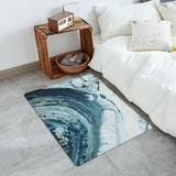 Green Marble fluid gradient texture Leather Doormat - LeobonZone