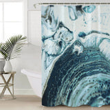 Green Marble fluid gradient texture Waterproof Durable Shower Curtain - LeobonZone