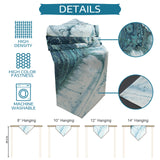 Green Marble fluid gradient texture Table Runner Place Mats Sharp Angle - LeobonZone