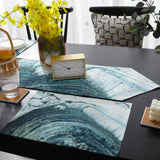 Green Marble fluid gradient texture Table Flag And Table Mat Suit Sharp angle - LeobonZone